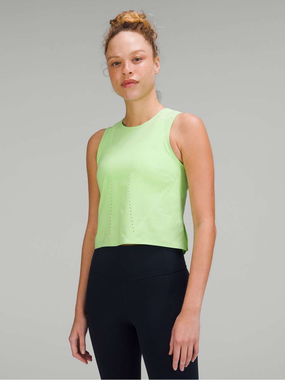 Lululemon Athletica Swift Ventilated Running Tank Top Scream Green 4
